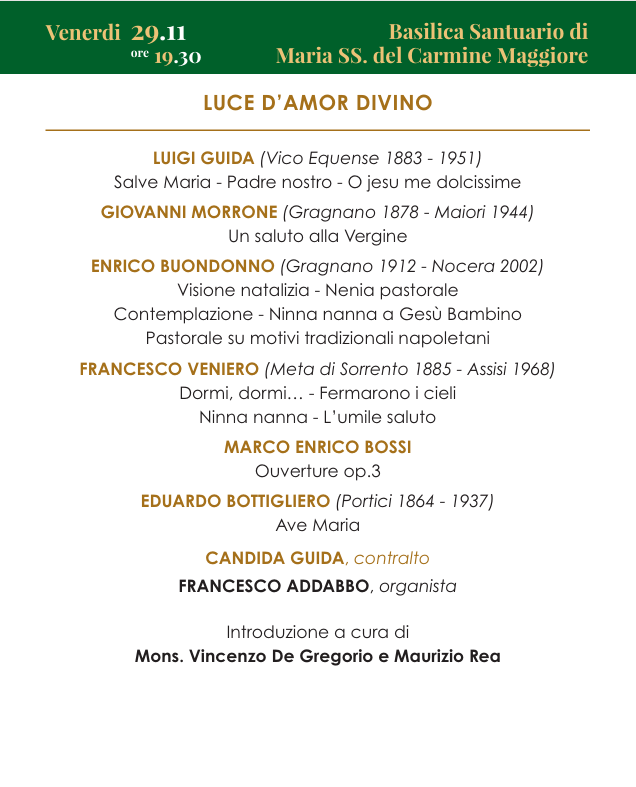 Luce damor divino 29 novembre